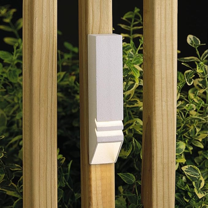 Kichler Lighting 15066WHT 1 Light Louvered Deck Light 6 inches Tall by 1.5 inches Wide, Finish Color: Textured White