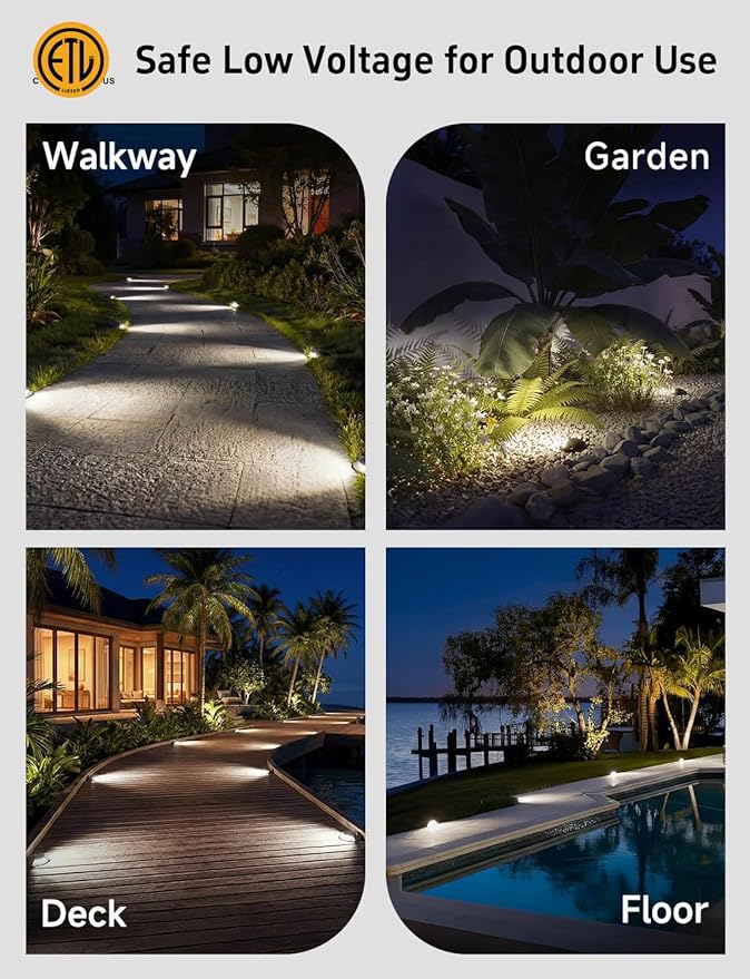 Gardenreet Outdoor Well Lights Low Voltage - Solid Brass 12V All Weather Ip65 Inground Lighting, LED Fixture | Lumora