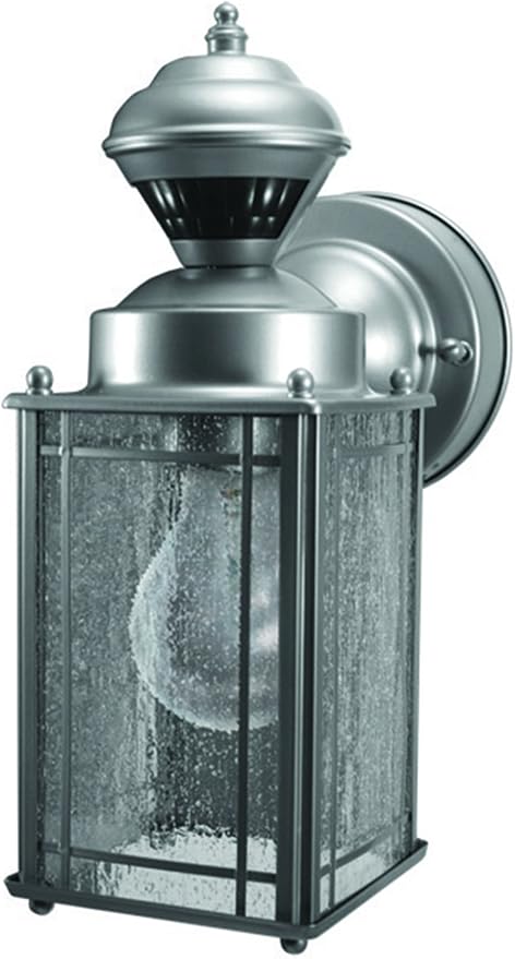 Globe Electric Heath Zenith HZ-4133-SV Shaker Cove Mission Style 150-Degree Motion Sensing - Outdoor Wall Light | Lumora