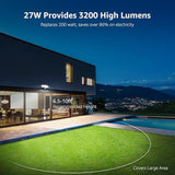Lepro Bundle - Black LED Security Light 3 Adjustable Heads & 50 ft Outdoor String Lights 25 LED G40 Edison Bulbs | Lumora