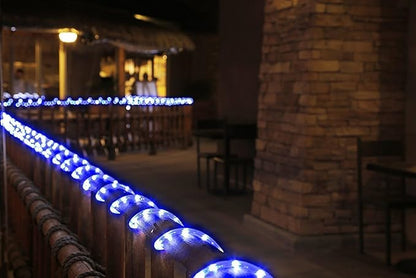 Solar Rope Lights, 23ft 50LED Waterproof Copper Tube Wire String Lights for Garden,Yard, Path, Fence, Stairs, Backyard, Patio Decorative (Blue)