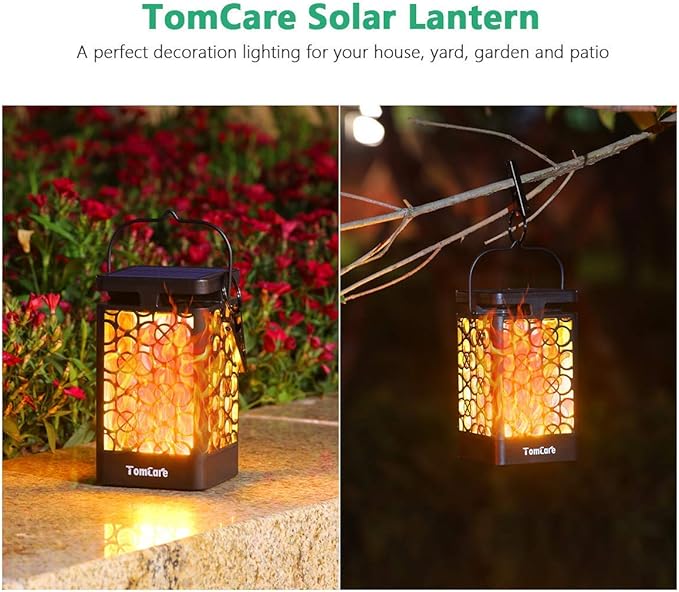 TomCare Solar Lights Outdoor Upgraded Bright Solar Pathway Lights for Path Lawn Patio Yard Walkway