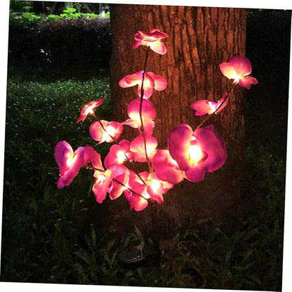 2pcs Solar Ground Plug Lights Shape Outdoor Solar Pathway Lamp Easy Install Energy Saving Garden Decor