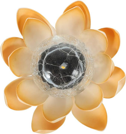 Solar Flower Decorative Light Yellow LED Outdoor Landscape Lighting Energy Saving Solar Lights for Pathway Patio