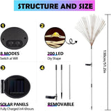 2 Pack Solar Firework Lights Outdoor - Verified 200 LED & 8 Modes - Starburst Solar Powered Garden Lights | Lumora