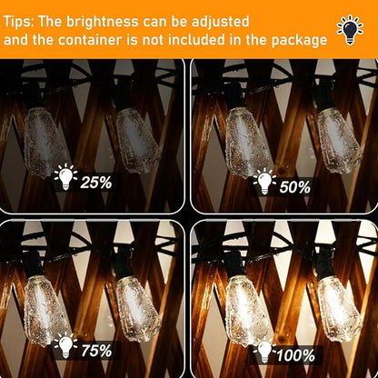 GOOTHY LED Outdoor String Lights 45Ft Patio Lights with 32 Shatterproof ST40 Vintage Edison Bulbs (2 Spare), Hanging Outdoor Light UL Listed for Porch Garden Backyard Balcony Decor