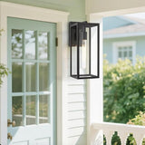 Bestshared Outdoor Wall Sconce Lights,15 Inch Exterior Wall Lantern with Clear Glass, Black Porch Sconce | Lumora
