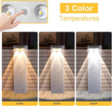 Solar Fence Lights, 12 Pack Solar Lights Outdoor Waterproof, 2700/4000/6000K 3 Mode Dusk to Dawn Deck Light | Lumora