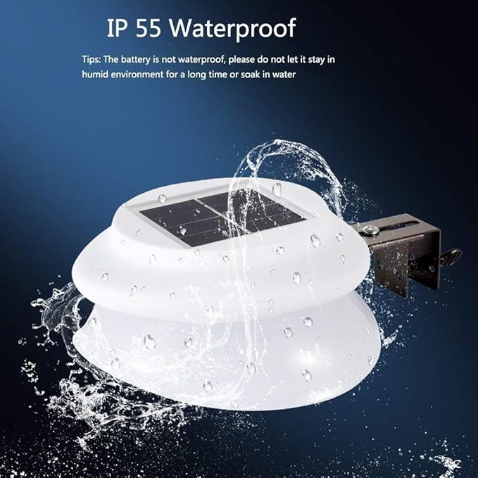 isunmoon 6 Pack Upgraded Version Solar Lights Outdoor 9 LED Gutter Lights Solar Powered for Fence Roof Garden Yard | Lumora