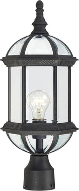 Nuvo Lighting 60/4976 Traditional One Light Post Mount from Boxwood collection in Black finish - Outdoor Path Light | Lumora