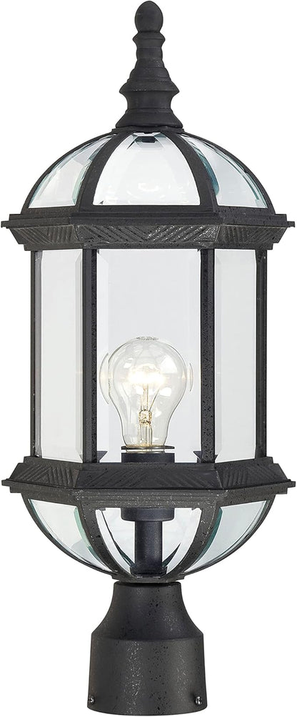Nuvo Lighting 60/4976 Traditional One Light Post Mount from Boxwood collection in Black finish