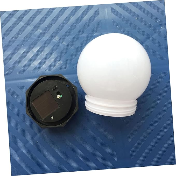 balacoo 6Pcs Solar Round Grass Lights Outdoor Plug Light Durable Lawn Lighting for Garden Pathway and Road Use Easy to Install Ground Bulb Lights