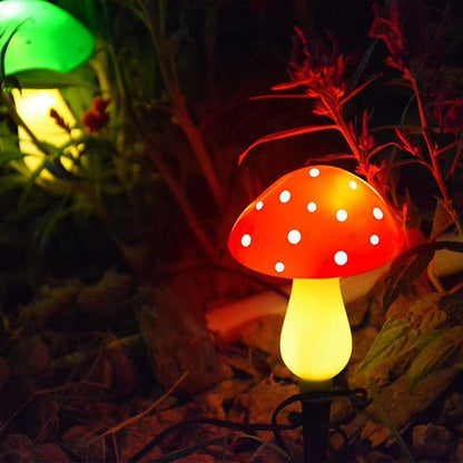 Upgraded 8-Pack Red Solar Mushroom Lamp for Garden Decor, 8 Modes Solar Mushroom Garden Lights Outdoor Waterproof Mushroom Solar String Lights for Christmas Halloween Garden Pathway Yard Lawn