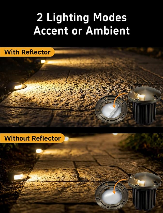 Gardenreet Well Lights Landscape LED - Brass Low Voltage Replaceable Bulb Ip65 In-Ground - Outdoor Path Light | Lumora