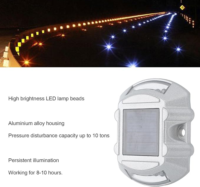 Haofy 12 LED Solar Deck Lights Cordless Installation Aluminum Alloy Shell Intelligent Induction for Outdoor Road Stairs Step Fence Yard Patio Pathway Blue Light
