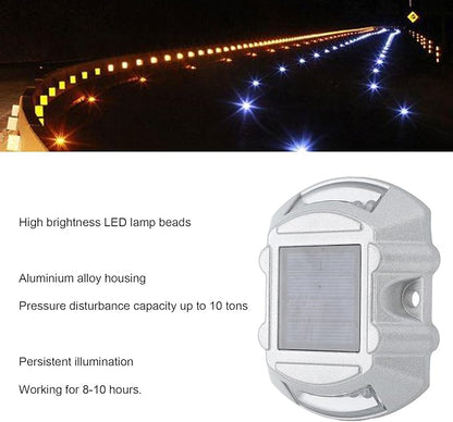 Haofy 12 LED Solar Deck Lights Cordless Installation Aluminum Alloy Shell Intelligent Induction for Outdoor Road Stairs Step Fence Yard Patio Pathway Blue Light