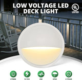 GKOLED Landscape Deck Light, Low Voltage 12V AC/DC Outdoor Patio Lighting, LED 2W Step Light, Die-Casting Aluminium | Lumora