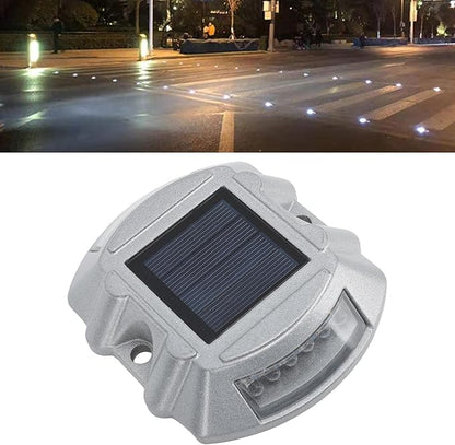 Revolutionary Solar Deck Lights,Silver Aluminium Alloy, High Brightness LED, Waterproof, Ideal for Outdoor Deck, Pathway, Walkway,Stair (Bright Light)