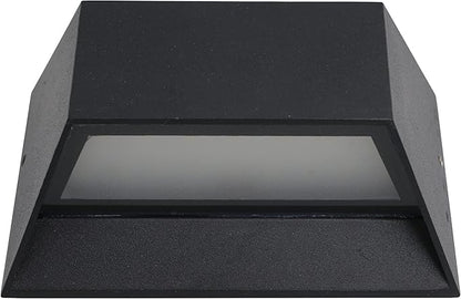 6W LED Outdoor/Indoor External Wall Sconces Light Waterproof Fixture Door Gate Step Stair Surface Mount Lamp Black Pure White
