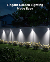 4 Pack Solar Wall Lights, Stainless Steels Outdoor Waterproof Motion Sensor Modern Metal Lamps for Fence, Deck | Lumora