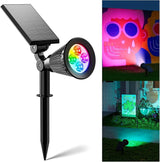 Color Changing Solar Spotlights Outdoor for Tree, Flower, Plant, Statue, Decorations, Wall, Waterproof Rainbow | Lumora