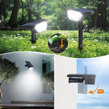 10 Pack Solar Spot Lights Outdoor,Auto On/Off Solar Lights Outdoor Waterproof IP65,2-in-1 Solar Powered Outdoor | Lumora