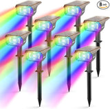 Solar Spotlights Outdoor, 40 LED s Color Changing RGB Waterproof Landscape Lights with 9 Light Modes, Colored Solar | Lumora