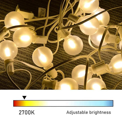 GOOTHY Outdoor LED String Lights, 50Ft with 52 Frosted White LED Globe Bulbs, Waterproof for Indoor/Outdoor Use, Perfect for Garden, Bistro, Pergola, Tents & Decorations, White
