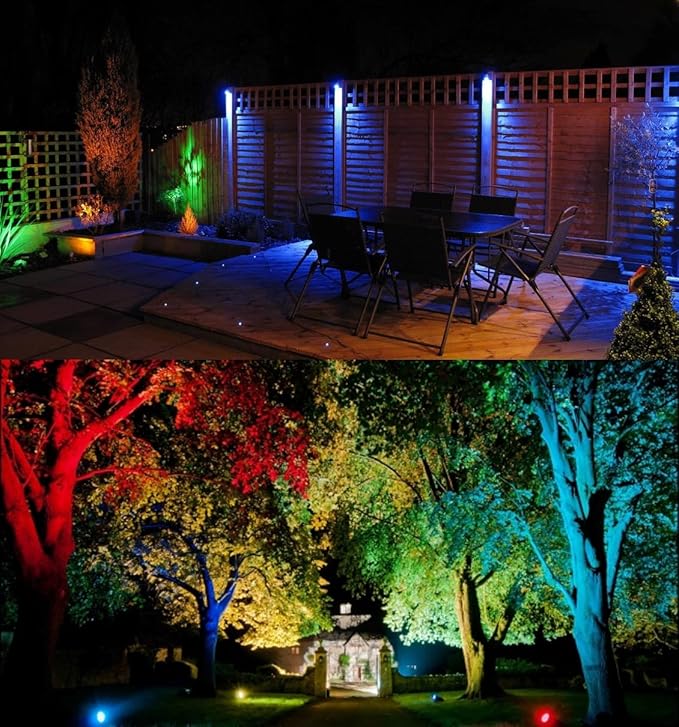 TOVEENEN Color LED Outdoor Landscape Spotlight - 120V 12W Waterproof Spot Lights for Christmas Halloween Yard | Lumora