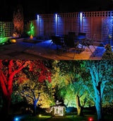 TOVEENEN Color LED Outdoor Landscape Spotlight - 120V 12W Waterproof Spot Lights for Christmas Halloween Yard | Lumora