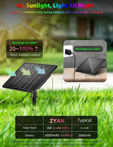 ZYAN Solar Landscape Spotlights Outdoor, Auto On/Off & IP65 Waterproof, LED Spot Lights for Garden, Pathway, Tree | Lumora
