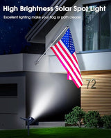 DBF Solar Outdoor Lights, 600LM Solar Spot Lights Outdoor Waterproof with 2 Lighting Modes, Adjustable Head & Solar | Lumora