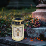 Bible Solar Light Outdoor Waterproof Lantern Walkway Solar Powered Cross Flameless Candle Led Light Solar Lights | Lumora