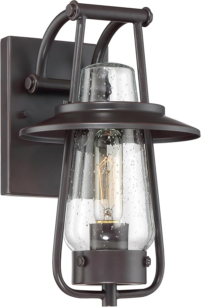 Designers Fountain Stonyridge Outdoor Light Fixture, 13 Inch Exterior Wall Lantern Sconce for Front Door, Patio and Porch, Satin Bronze, 32021-SB