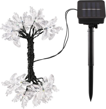 Solar String Lights, Waterproof 16ft 20LED Butterfly Christmas Fairy Lights Decorative Lighting for Home Party Wedding Patio Garden Porch Balcony (Multicolor)