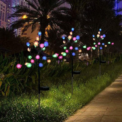 EpicGadget Solar Snowball Dandelion Light, Colorful Stainless Steel Solar Path Stake Lights for Outdoor Landscape Lighting, Lawn, Patio, Yard, Walkway, Driveway, Pathway and Garden (2 Pack)