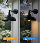 14" Outdoor Gooseneck Barn Lights - Durable Wall Mount Lights, Weatherproof and Rustproof, Rustic Farmhouse Style | Lumora