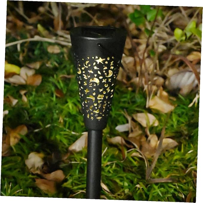 NUOBESTY Solar Outdoor Lights Waterproof Solar Garden Path Lights with Warm White LED for Yard Lawn Patio Landscape Lighting