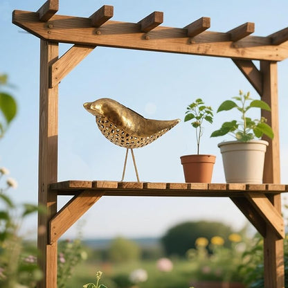 Solar Garden Bird Lights, 2-Pack Metal Decorative Figurines, Outdoor Path Lighting for Yard and Patio