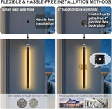 70.87 in Modern Outdoor Lights, 3000K Linear Exterior Wall Light Wall Mount, IP65 Waterproof Long Wall Sconce Light | Lumora