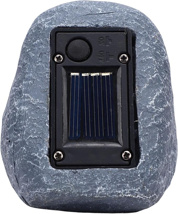 Zerodis Solar Garden Rock Lights Outdoor Path Lights Adjustable Solar Faux Stone LED Powered Landscape Decorative Garden Stone Light for Pathway Walkway