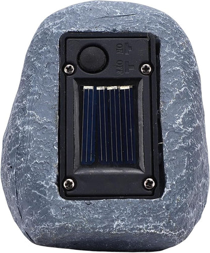 Zerodis Solar Garden Rock Lights Outdoor Path Lights Adjustable Solar Faux Stone LED Powered Landscape Decorative Garden Stone Light for Pathway Walkway