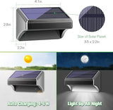 Bridika Solar Fence Lights Warm White & White, Solar Outdoor Wall Lights, Fence Solar Lights Outdoor Waterproof for | Lumora