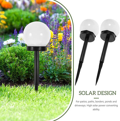 6pcs Solar Lawn Lights Warm Light Waterproof Ground Plug Outdoor Garden Path Courtyard Lighting Fixture