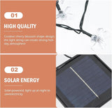 DOITOOL Solar-Powered Cherry Blossom String Lights Outdoor Flower Shape Lamp LED Multi-Color Patio Garden Festival | Lumora