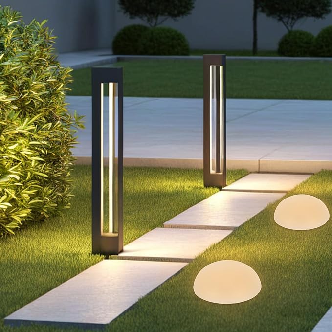 Kisangel Solar Hemisphere Yard Light 5pcs Warm White Solar Ground Inserted Pathway Lamp for Outdoor Garden | Lumora