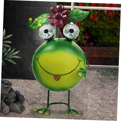 Solar Frog Garden Light Waterproof Outdoor Patio Decoration Iron Art Landscape Lighting for Lawn and Backyard LED Solar Pathway Light Design
