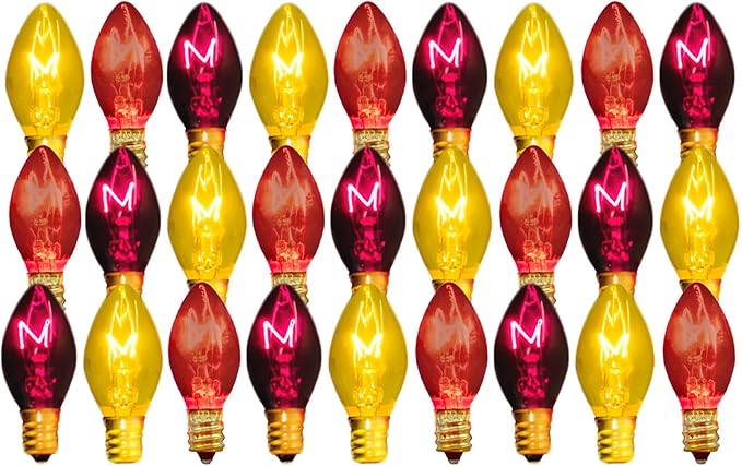 EST. LEE DISPLAY L D 1902 Halloween Outdoor Patio String Lights Bulbs & Green Hanging Cord Set Holiday Seasonal Light Bulbs & Cord Included 25FT C-9 C-7 (C-9, Green Cord)