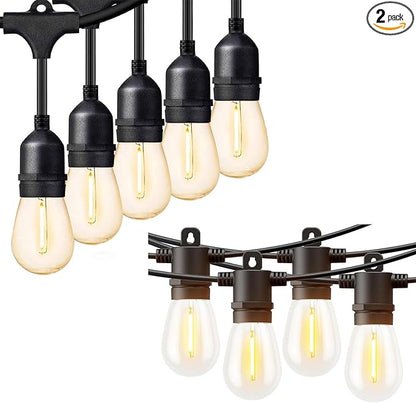 Svater Outdoor Led String Lights 250FT, Patio Lights with S14 Shatterproof Bulbs, Dimmable 2700K Warm White, IP65 Waterproof, Commercial Grade Lights