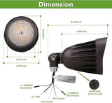 25W LED Bullet Spotlight Flood Light, 3CCT Selectable 3000K/4000K/5000K, 3500LM Commercial Outdoor Landscape Light | Lumora